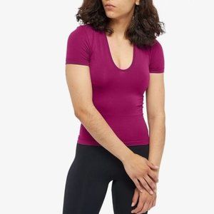 New SIMON MILLER AIX JERSEY TOP PLUM size M/L